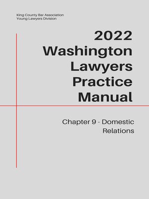 cover image of Washington Lawyers Practice Manual Chapter 9